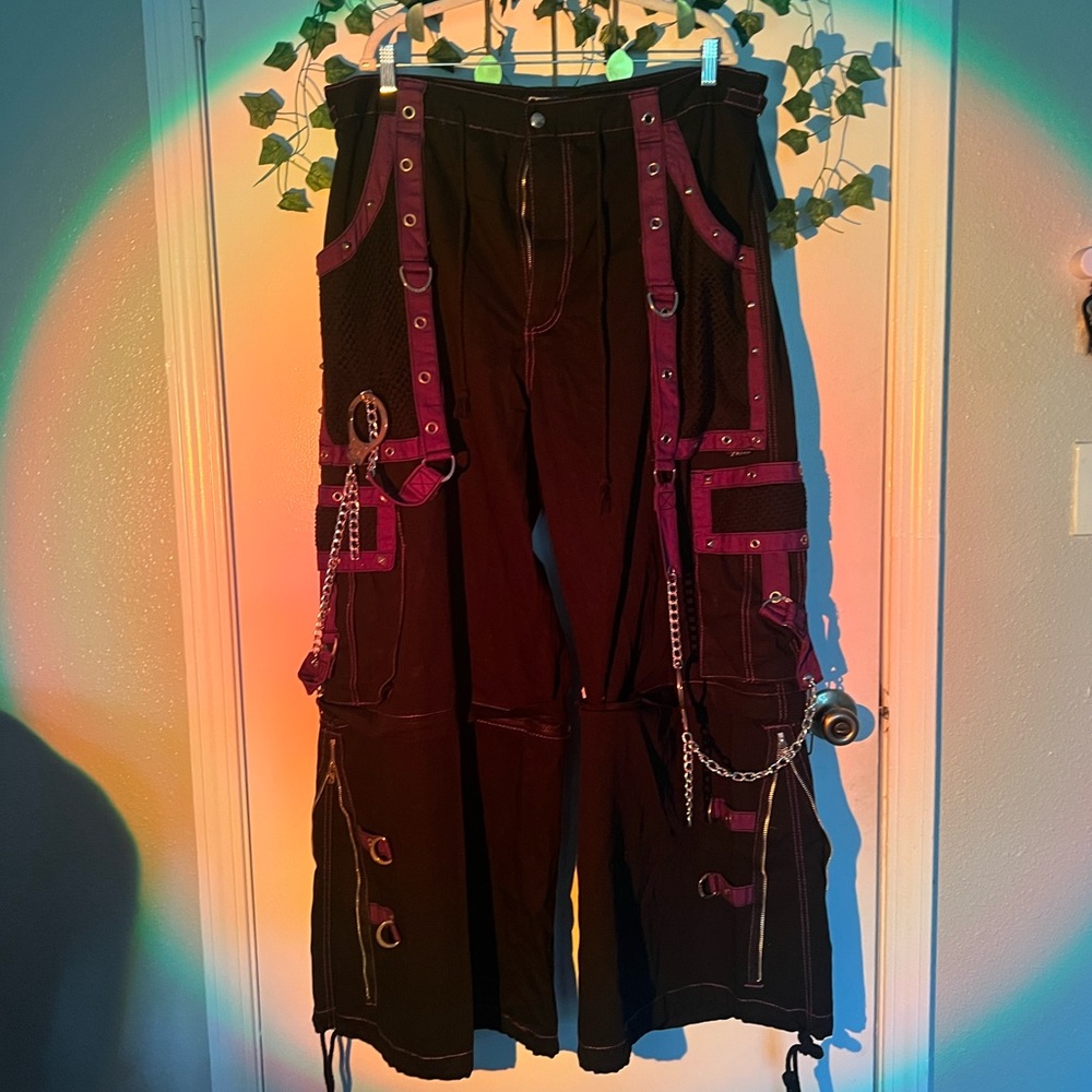 plus size tripp nyc mega eye pant in purple